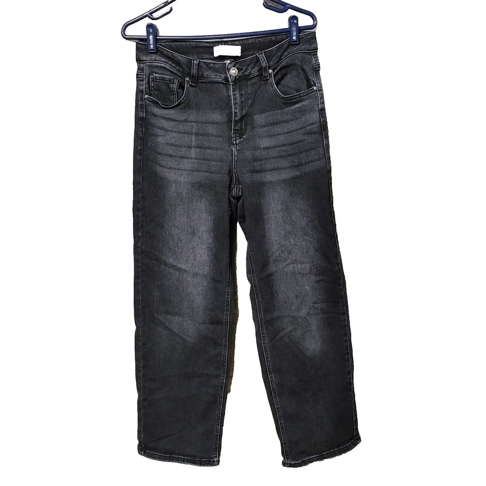 Wax Jean Wide Leg 7 28 Womens Baggy High Waist Super Stretch Black Skater Denim